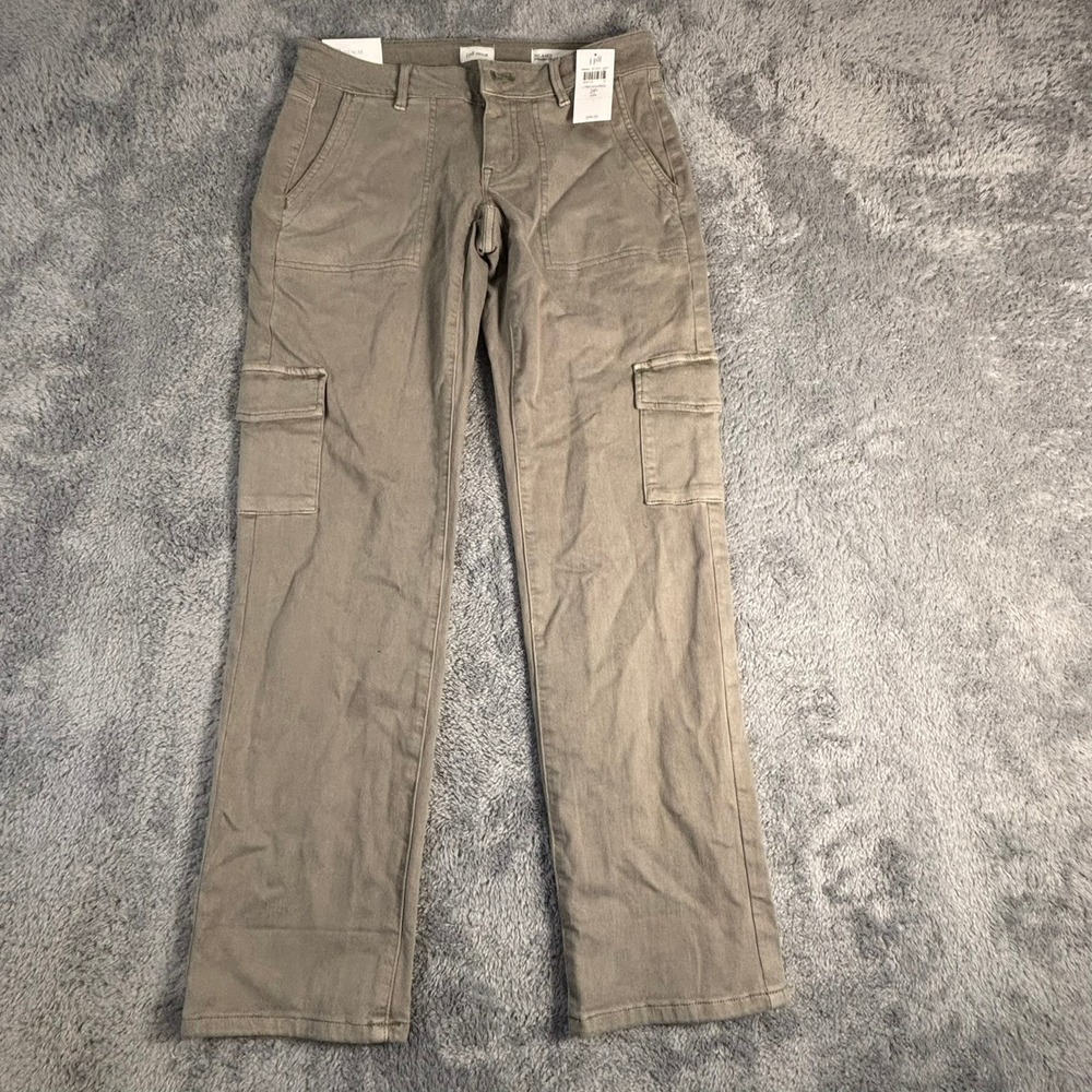 J. Jill Denim Relaxed Straight Leg Cargo Pants 2P Light Moss Green NWT $99